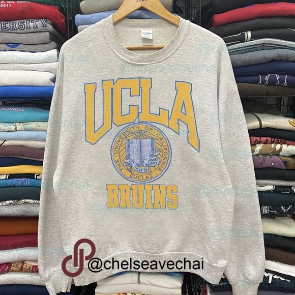 Vintage NCAA UCLA Bruins Football Logo Sweatshirt University of California Shirt - Picture 1 of 2